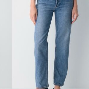 Denim Forum Arlo High Rise Straight, 5 Yrs Bleu with Love